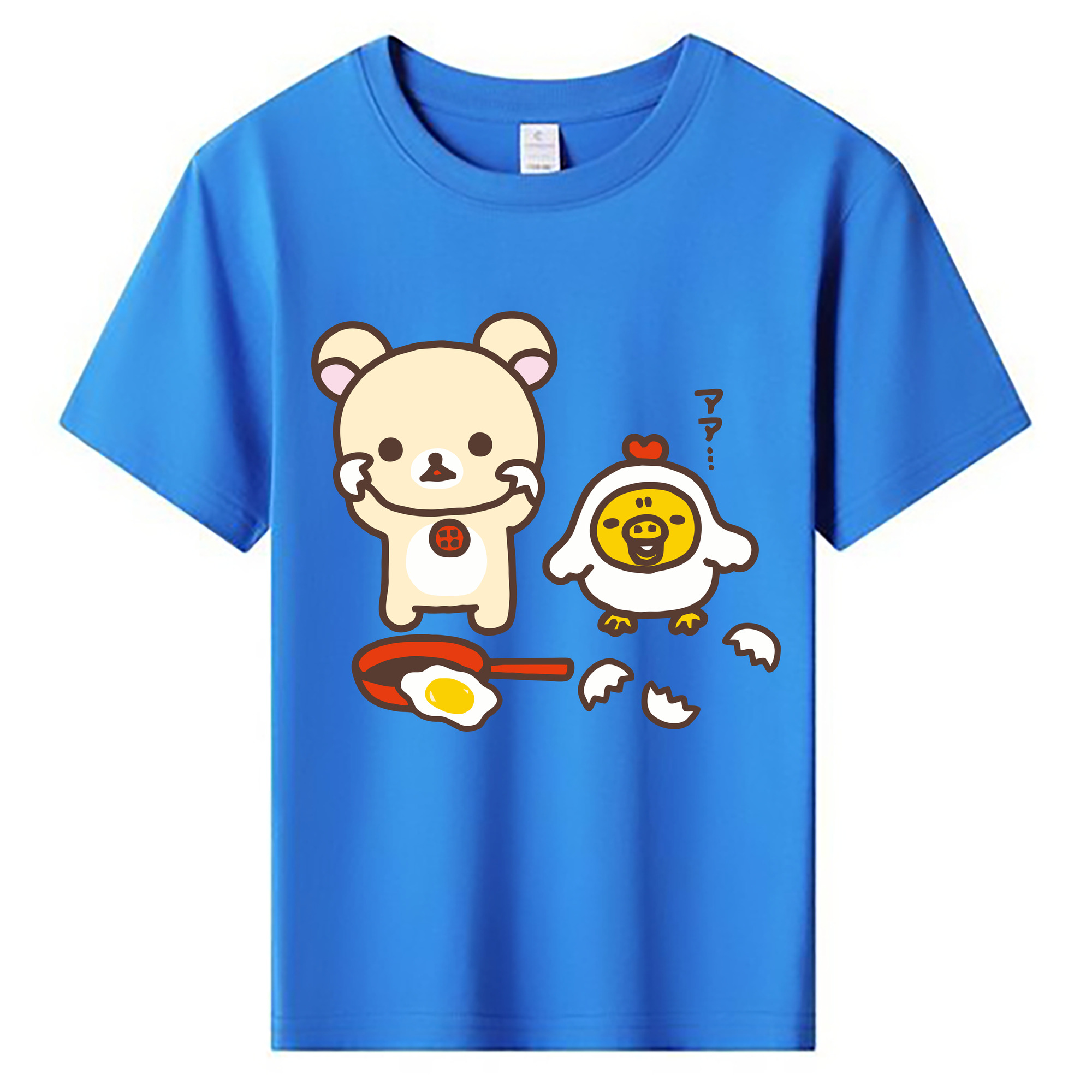 （画像用） リラックマ リラックマ キイロイトリ Rilakkuma Korilakkuma Kiiroitori 綿100％キッズTシャツ（フロントプリント）